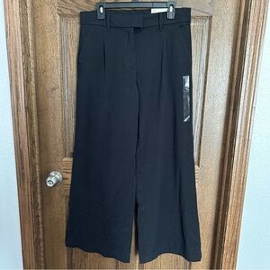 American Eagle Outfitters Black Wide-Leg Trousers